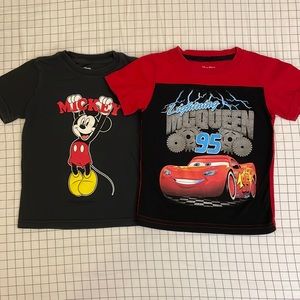 2 Disney tee shirts both are 2T and in good condition